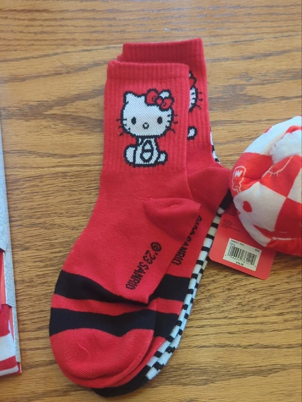 Hello Kitty Kids Sock Set with Red, Pink, Black, White, Green, Blue Accents